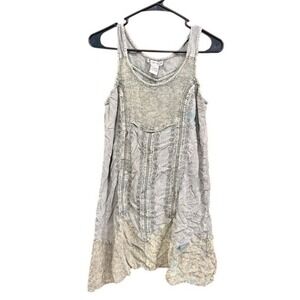 Cute Options Embroidered Dress Sleeveless Gray Rayon‎ Mini Boho Festival